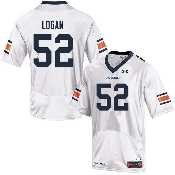 Men #52 Russ Logan Auburn Tigers College Football Jerseys Sale-White